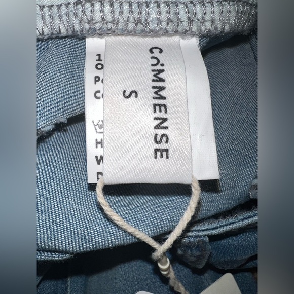 COMMENSE Washed Slim Draped Denim Pants
COLOR - Blue Size Small NWT Flared - Picture 8 of 11